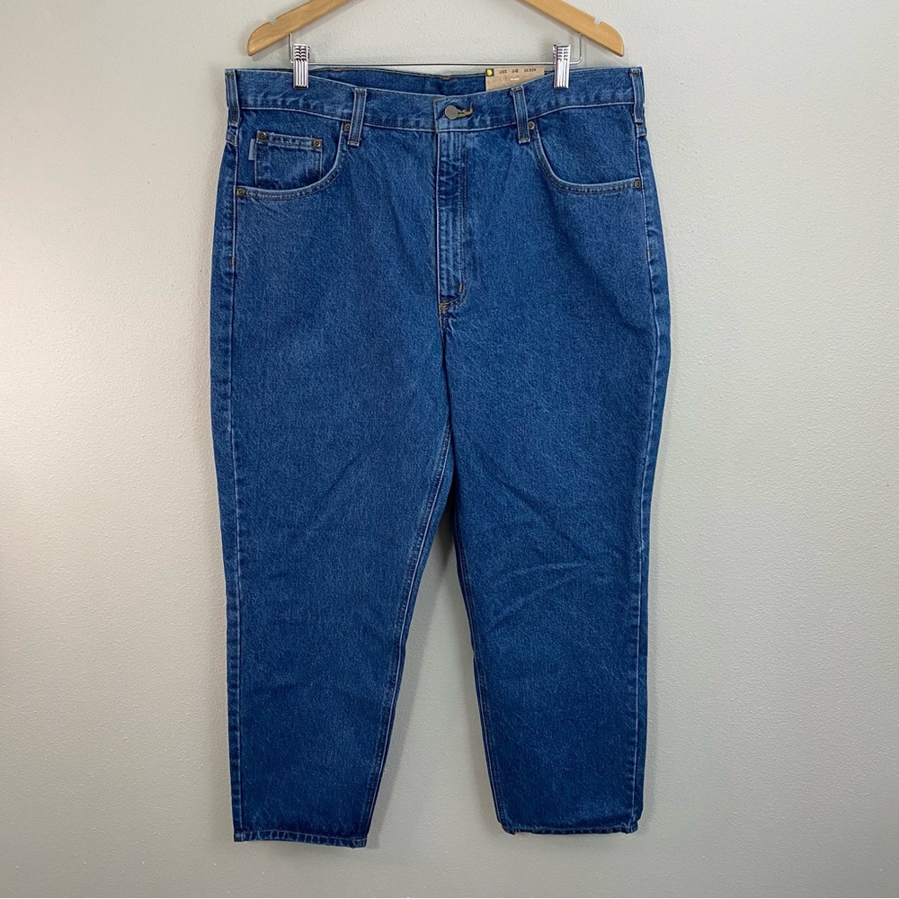 Carhartt NWT Relaxed Fit Tapered Leg Blue‎ Jean Mens 40x30